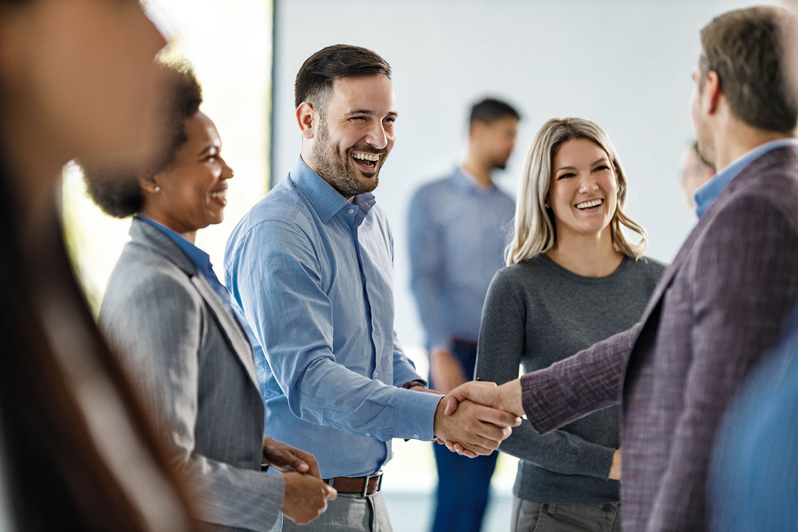 Business people shaking hands