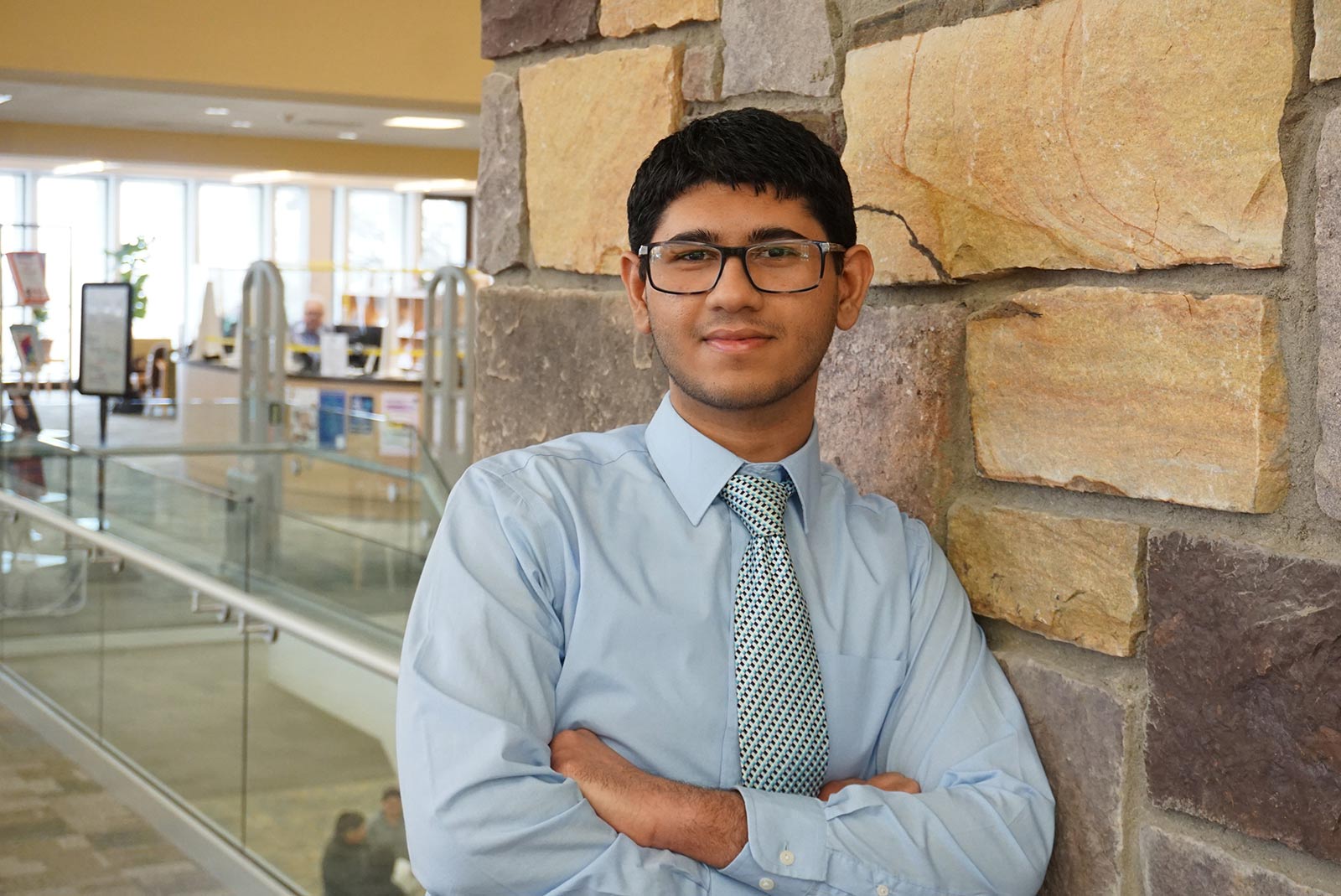 CCM student in library